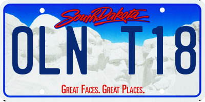 SD license plate 0LNT18