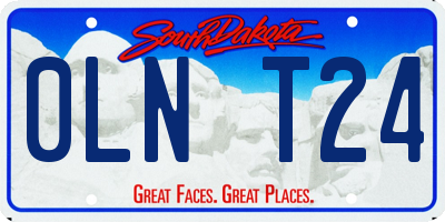 SD license plate 0LNT24