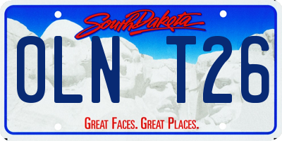 SD license plate 0LNT26