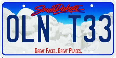 SD license plate 0LNT33