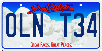 SD license plate 0LNT34