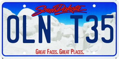 SD license plate 0LNT35