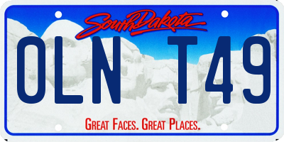 SD license plate 0LNT49