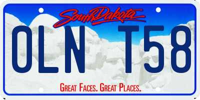 SD license plate 0LNT58