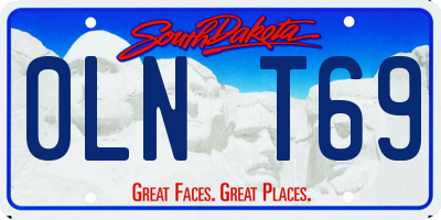 SD license plate 0LNT69