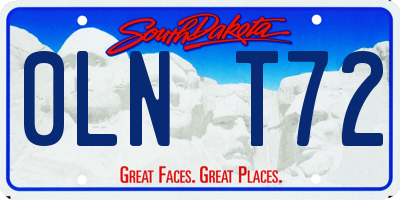 SD license plate 0LNT72