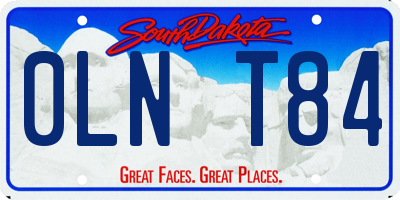 SD license plate 0LNT84