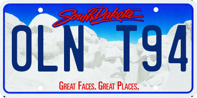 SD license plate 0LNT94