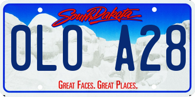 SD license plate 0LOA28