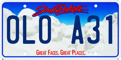 SD license plate 0LOA31