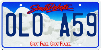 SD license plate 0LOA59