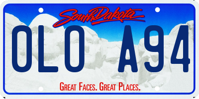SD license plate 0LOA94