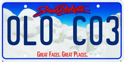 SD license plate 0LOC03