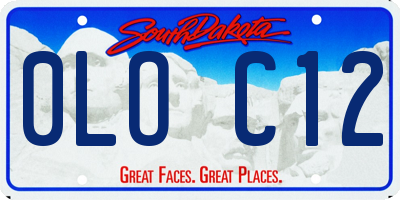SD license plate 0LOC12