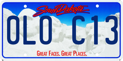 SD license plate 0LOC13
