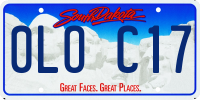 SD license plate 0LOC17