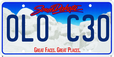 SD license plate 0LOC30