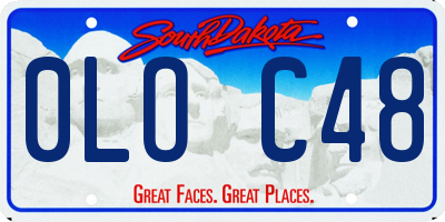 SD license plate 0LOC48