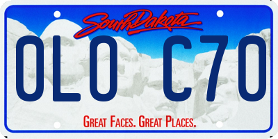 SD license plate 0LOC70