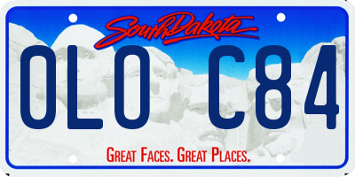 SD license plate 0LOC84