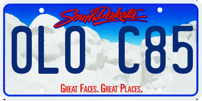SD license plate 0LOC85