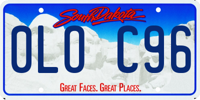 SD license plate 0LOC96