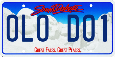 SD license plate 0LOD01