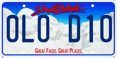 SD license plate 0LOD10
