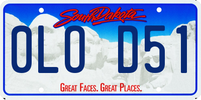 SD license plate 0LOD51