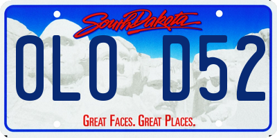 SD license plate 0LOD52