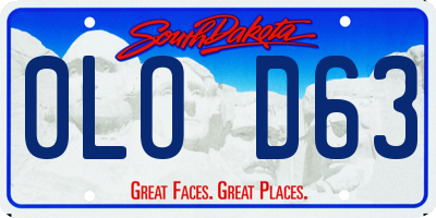 SD license plate 0LOD63