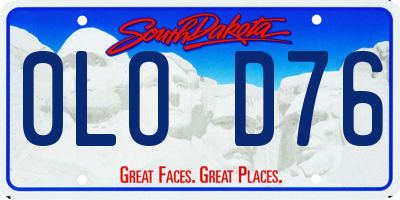 SD license plate 0LOD76