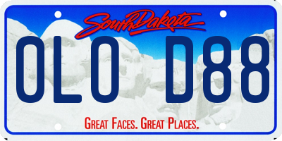 SD license plate 0LOD88