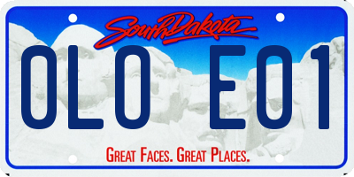 SD license plate 0LOE01