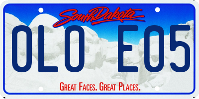 SD license plate 0LOE05