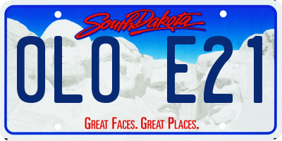 SD license plate 0LOE21
