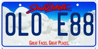 SD license plate 0LOE88