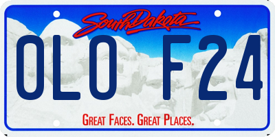 SD license plate 0LOF24