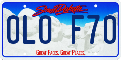 SD license plate 0LOF70