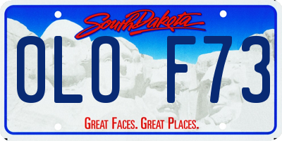 SD license plate 0LOF73