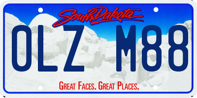 SD license plate 0LZM88