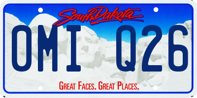 SD license plate 0MIQ26