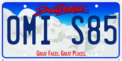 SD license plate 0MIS85