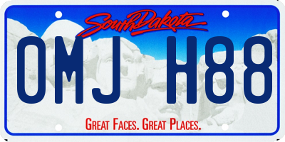 SD license plate 0MJH88