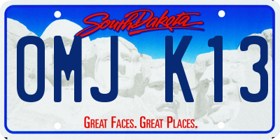 SD license plate 0MJK13