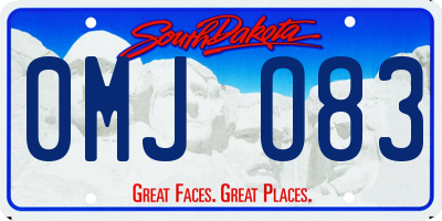 SD license plate 0MJO83
