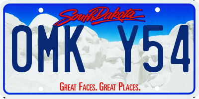 SD license plate 0MKY54