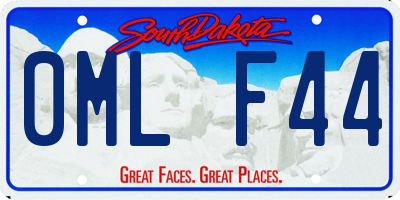 SD license plate 0MLF44