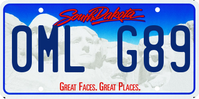 SD license plate 0MLG89