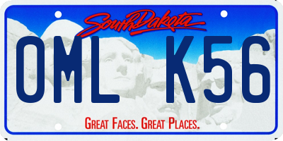 SD license plate 0MLK56